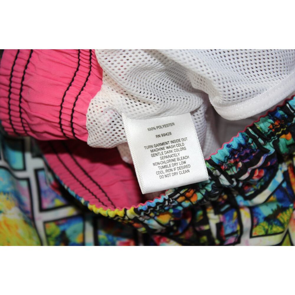 Bugatchi Swim Trunks Mens size Large Tropical Print Mesh Lining - Picture 7 of 8